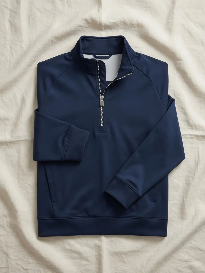 The Mid-Weight Half-Zip, shown without any logo